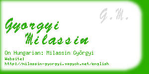 gyorgyi milassin business card