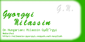 gyorgyi milassin business card